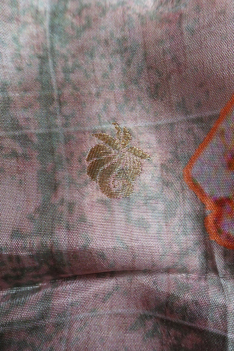 Pink Chanderi Silk Flower Print Shawl - New