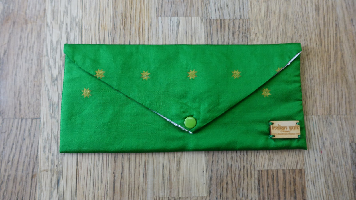 Emerald Green Silk Gift Envelope