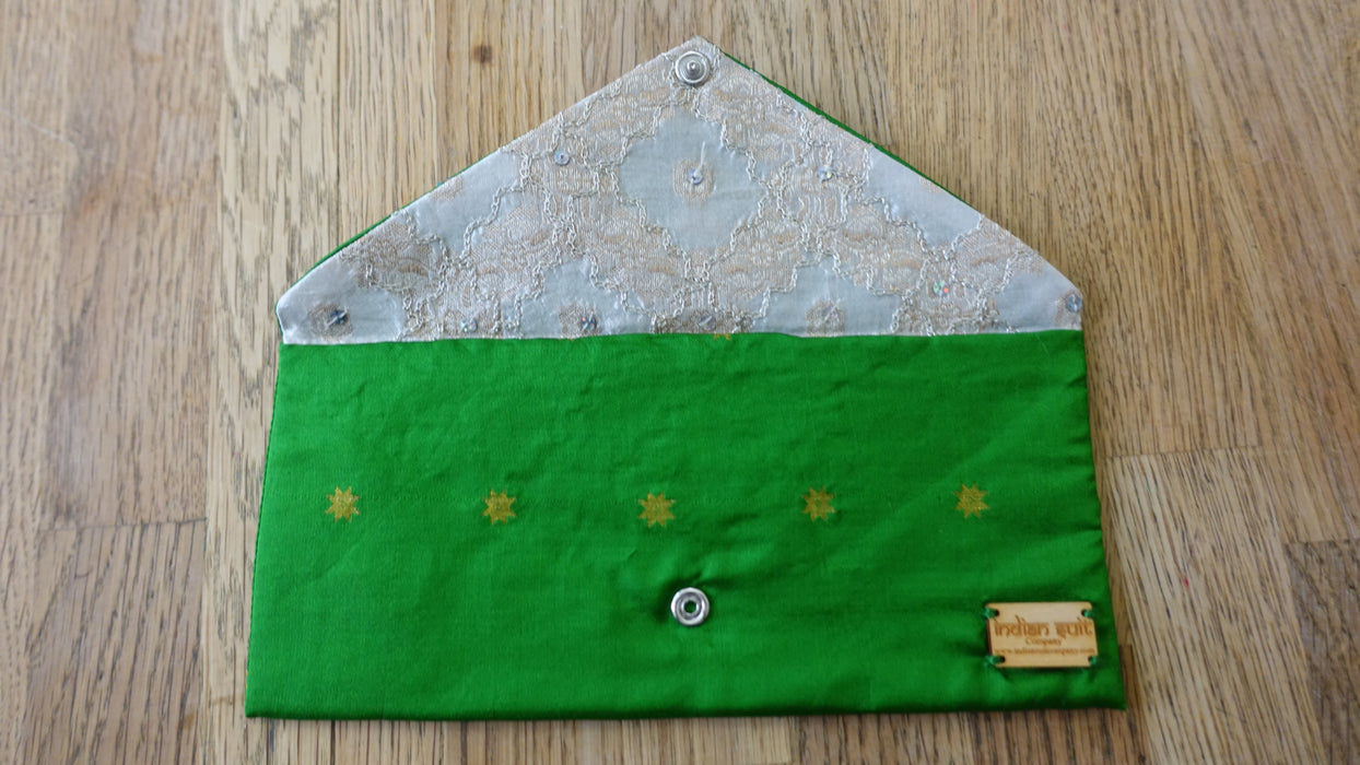 Emerald Green Silk Gift Envelope