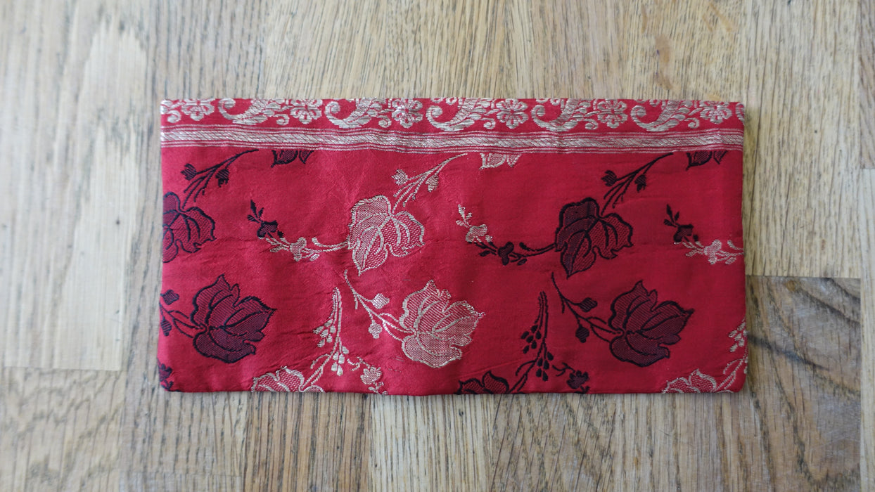 Dark Red Vintage Silk Gift Envelope