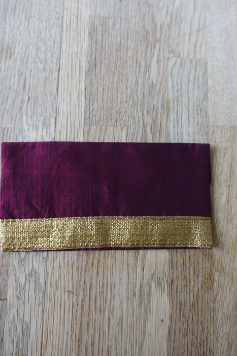 Maroon Silk Gift Envelope