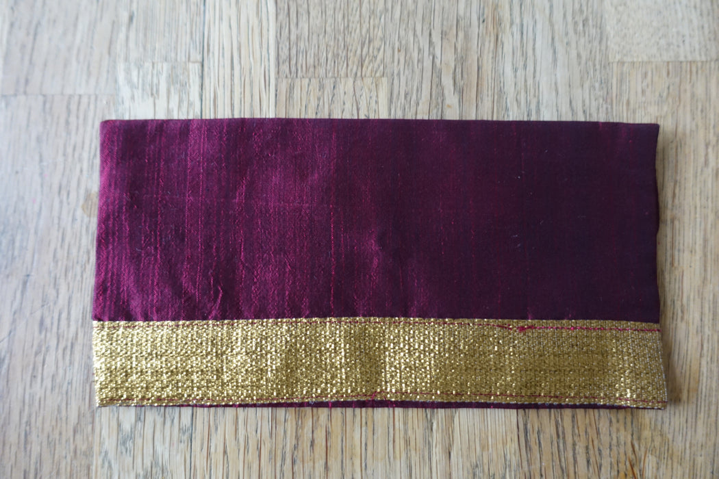 Maroon Silk Gift Envelope