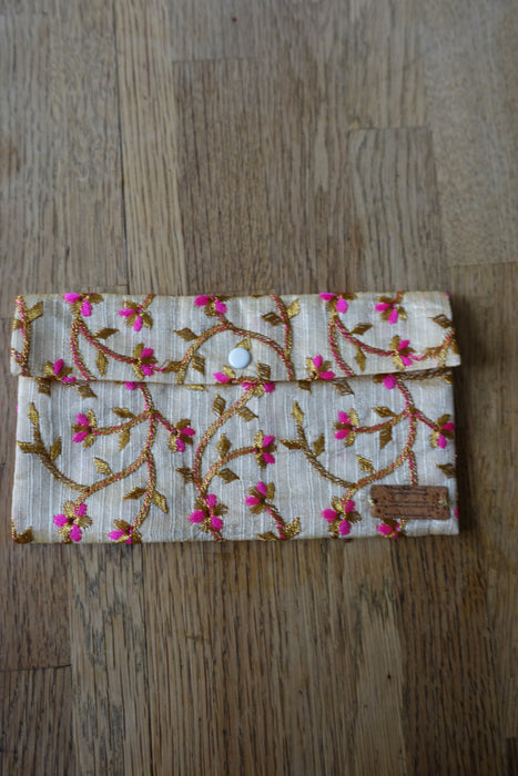 Off Cream And Pink Gold Gift Envelope