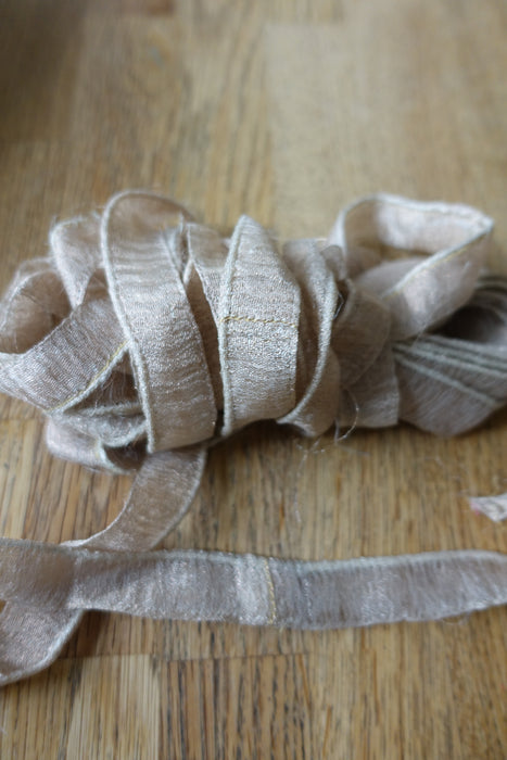 Light Gold  Crushed Organza Braid - 6.5 Metres