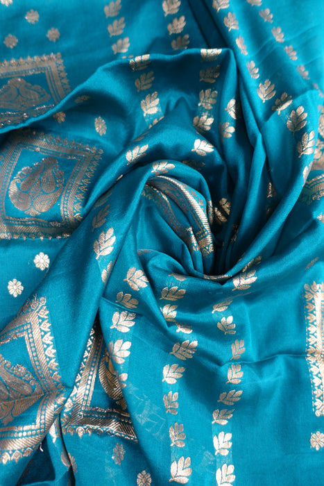 Jade Lightweight Pure Silk Vintage Sari - New