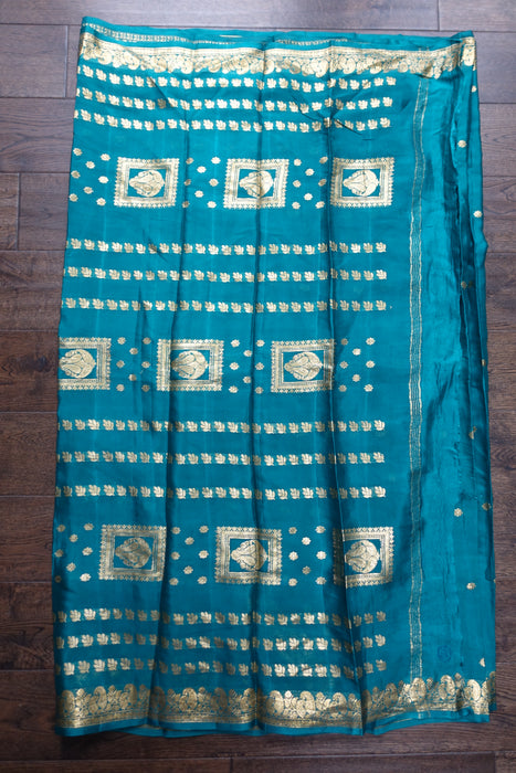 Jade Lightweight Pure Silk Vintage Sari - New