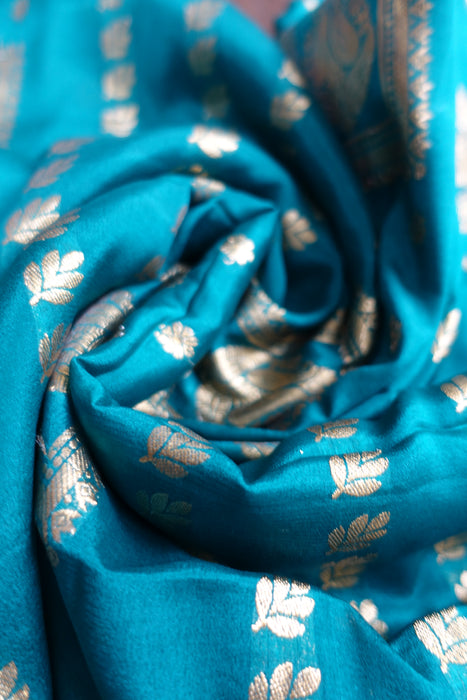 Jade Lightweight Pure Silk Vintage Sari - New
