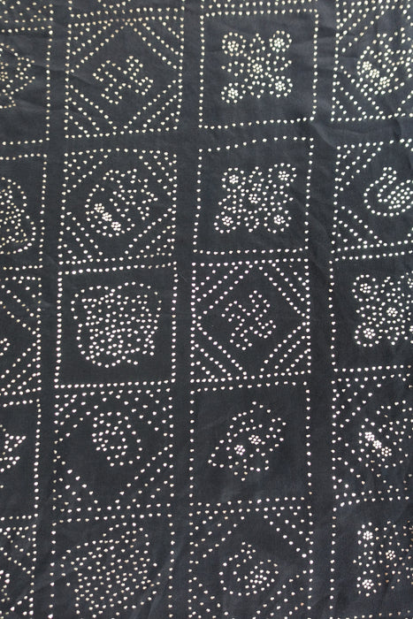 Black Silk Mukesh Sari - New