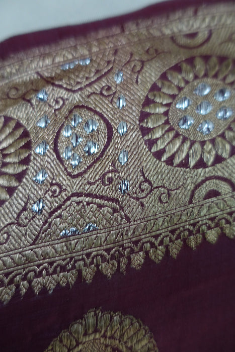 Plum Vintage Sari - Preloved