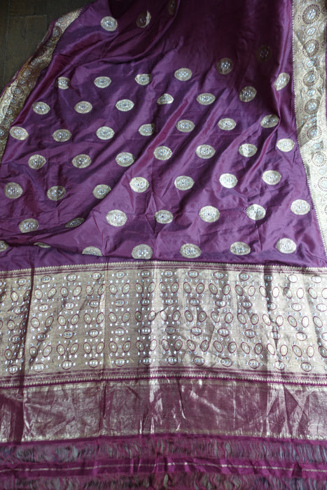 Plum Vintage Sari - Preloved