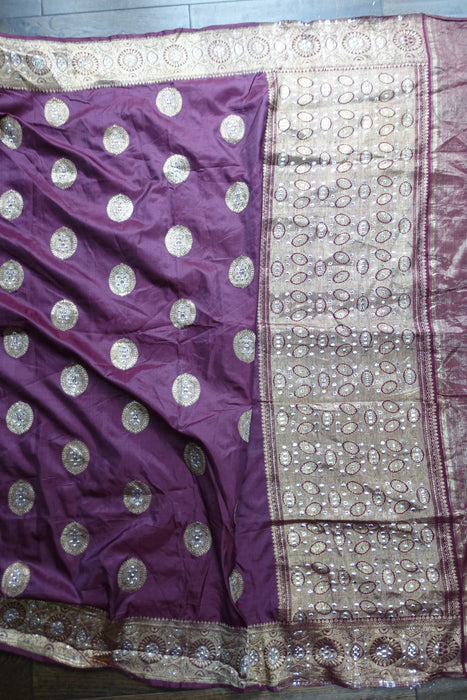 Plum Vintage Sari - Preloved