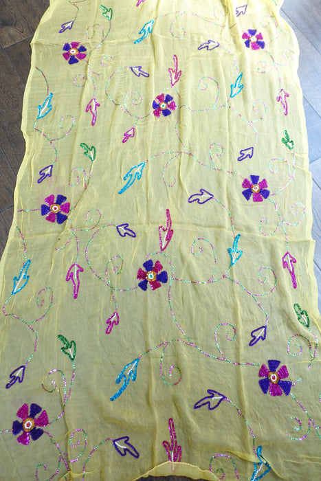 Bright Yellow Vintage Dupatta - New