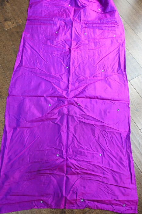 Purple Silk Vintage Dupatta - New