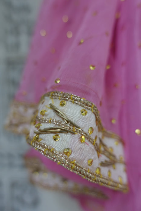 Pink Vintage Silk Chiffon Dupatta - Preloved