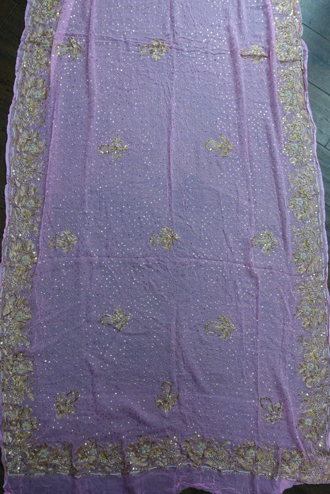 Pale Pink Vintage  Embroidered Dupatta - New