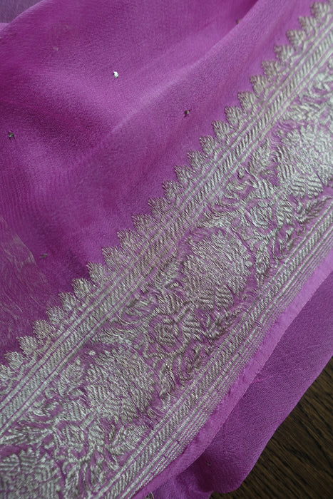 Pale Pink Pale Banarsi Dupatta - New