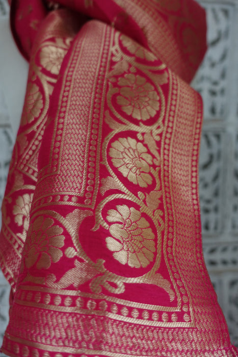 Red Banarsi Shawl - New