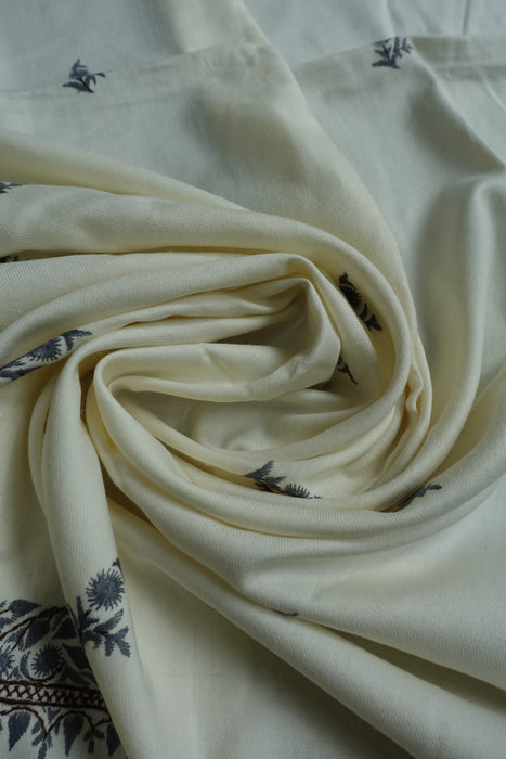 Cream Pure Wool Winter Shawl - New