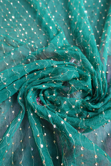 Green Vintage Dupatta - New