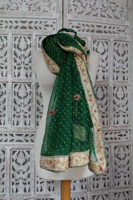 Green Vintage Dupatta - New