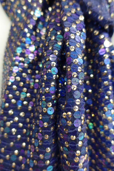 Blue Sequinned Vintage Dupatta -  Preloved