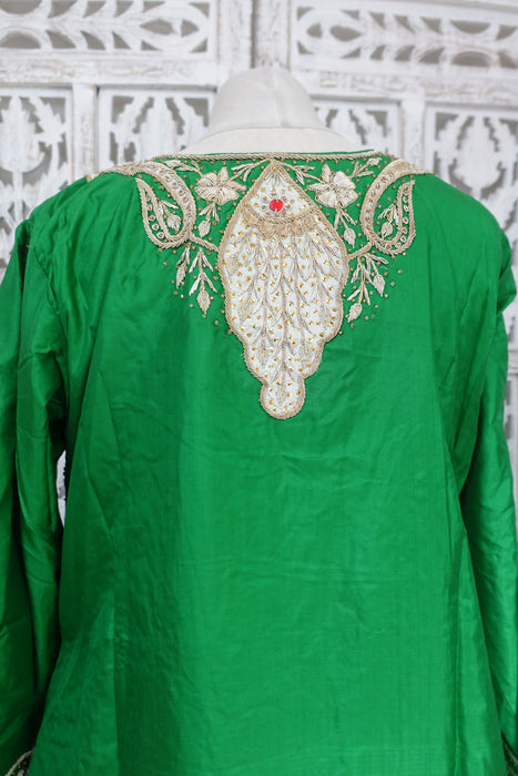 Emerald green vintage salwar kameez - UK 16/EU 42 - Preloved