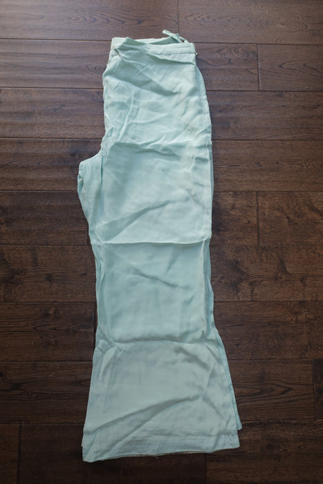 Mint Green Bootleg Trousers With 2 Dupatta - UK 12 / EU 38 - Preloved