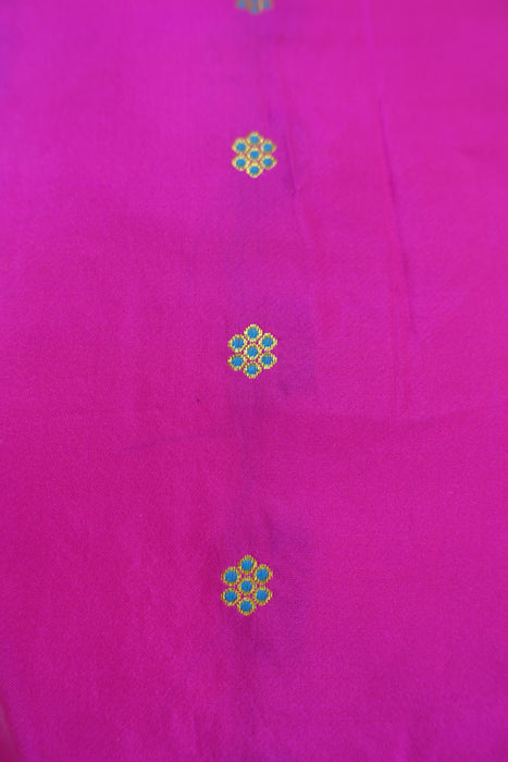 Hot Pink Silk Blend Unstitched - New