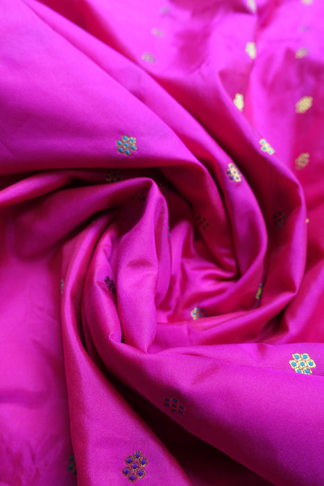 Hot Pink Silk Blend Unstitched - New