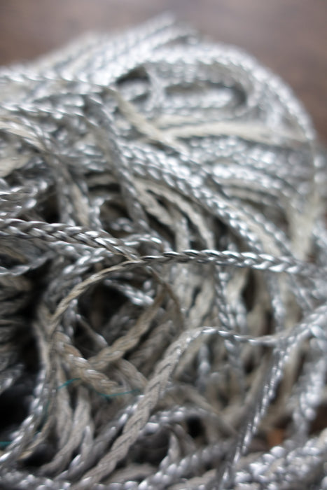 Soft Silver Pu Plait Trim - Various Lengths