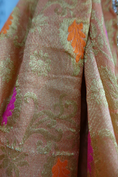 Orange Chiffon Banarsi Dupatta - New