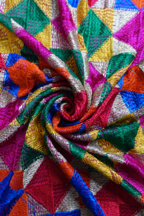 Colourful Phulkari Dupatta - New